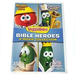 New VeggieTales Bible Heroes 4 Movie Collection Animated Cartoon DVD